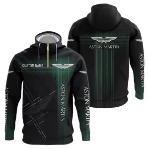 Aston Martin Custom Name Half Zipper Hoodie, Tshirt, Sweatshirt VS01