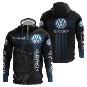 Volkswagen Custom Name Half Zipper Hoodie, Tshirt, Sweatshirt VS04