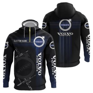 Volvo Custom Name Half Zipper Hoodie, Tshirt, Sweatshirt VS02