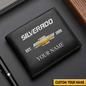 Chevrolet Silverado Custom Name Casual Leather Wallet VS1A