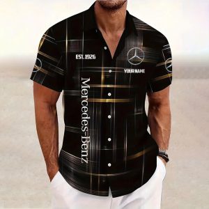 Mercedes Custom Name Short SleeveTurndown Button Up Hawaiian Shirt VS08