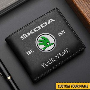 Skoda Custom Name Casual Leather Wallet VS1A