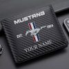 Mustang Custom Name New Carbon Fiber Short Men Wallet VS30B