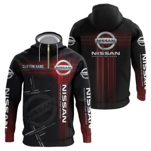Nissan Custom Name Half Zipper Hoodie, Tshirt, Sweatshirt VS01