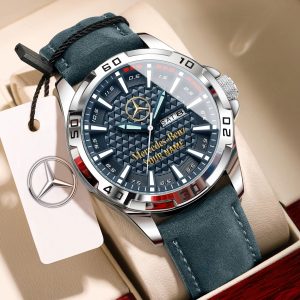 Mercedes Custom Name Waterproof Leather Fashion Men Watch VS101