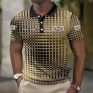 Cadillac Custom Name Modern Fit Luxe Classic Polo Shirt VS32A