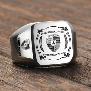 Porsche Custom Name Casual Design Men Ring VS17