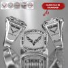 Corvette Personalized Sterling Silver Crystal Signet Men Ring VS4