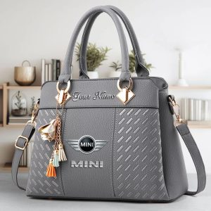 Mini cooper Custom Name Classic Leather Handbag VS3