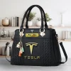 Tesla Custom Name Classic Leather Women Handbag VS04