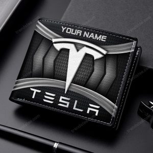Tesla Custom Name Fashion Leather Wallet VS13