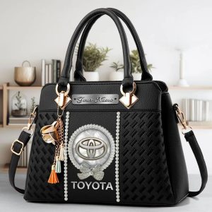 Toyota Custom Name Classic Leather Women Handbag VS8