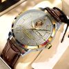 Porsche Elegant Fashion Design Leather Men Watch VS86B