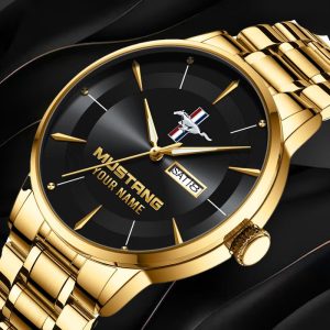 Mustang Custom Name Stainless Steel Geometric Watch VS108