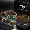 Mustang Design Retro Punk Style Square Sunglasses VS28