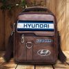 Hyundai Custom Name Men Leather Crossbody Bag, Cell Phone Purse, Zipper Shoulder Bag VS04