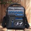 Hyundai Custom Name Men Leather Crossbody Bag, Cell Phone Purse, Zipper Shoulder Bag VS05