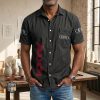 Audi Short Sleeve Turndown Button Up Hawaiian Shirt VS09